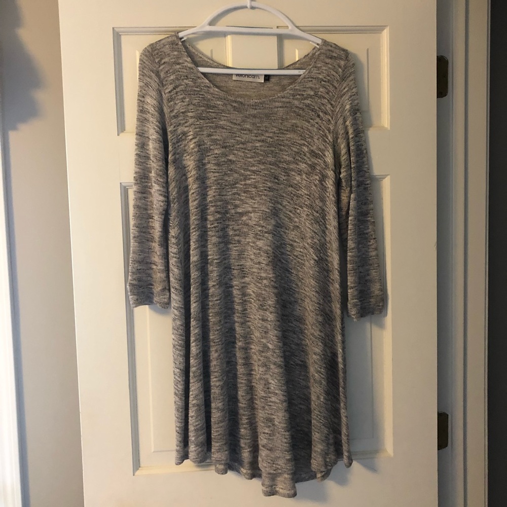Heather gray light sweater dress